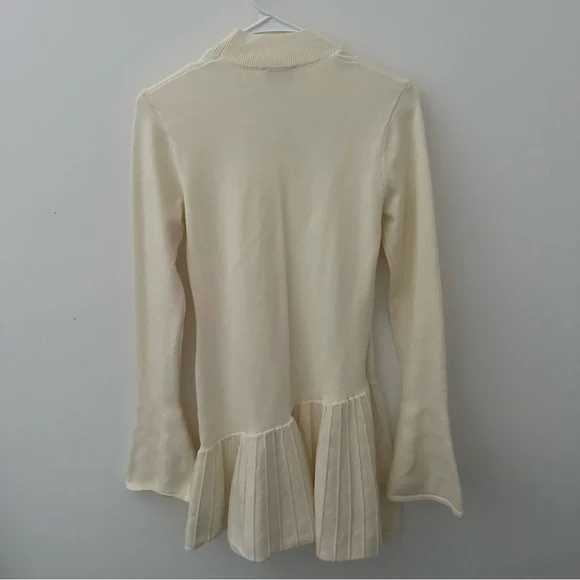 Meshki Blair Knit Mini Dress With Pleats - Ivory - Picture 13 of 15